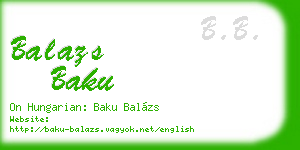 balazs baku business card
